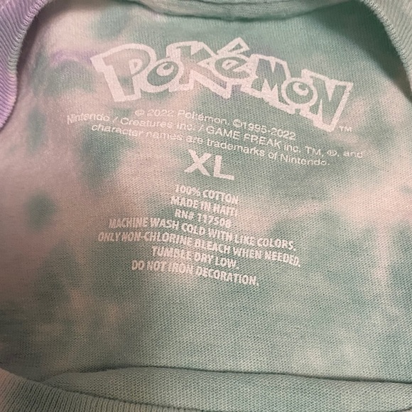 Pokémon Tie-Dye Legendary Tee - Multicolor Size XL NEW for sale or best offer - Picture 6 of 6